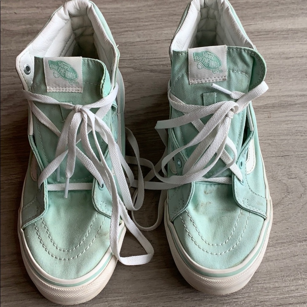 Light teal vans